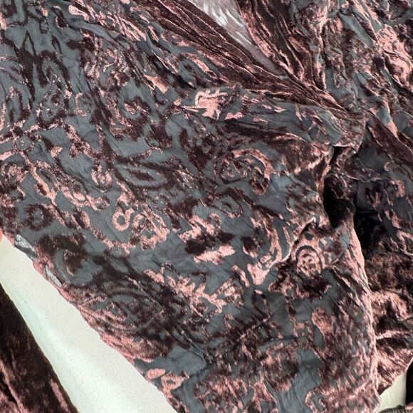 NCC Cardigan Jacket Womens 8 Sweater Crushed Velvet Purple 90s y2k Front Tie - Picture 4 of 7